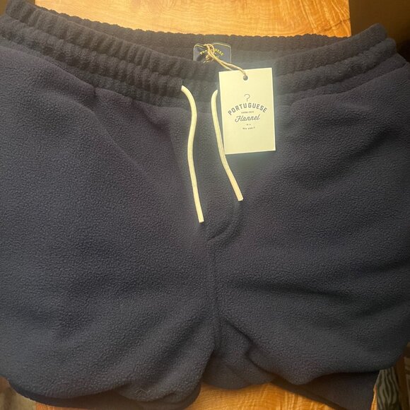 $259! NWT RARE Men's Portuguese Flannel WARM Polar Fleece Pants - Navy Blue - L - Picture 2 of 2